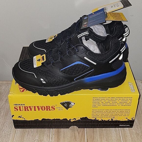 Herman Survivors Cary Soft Toe Work Shoes 8.5 Mens Slip Resistant - Picture 4 of 11